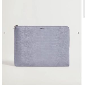 Mango Croc effect laptop case